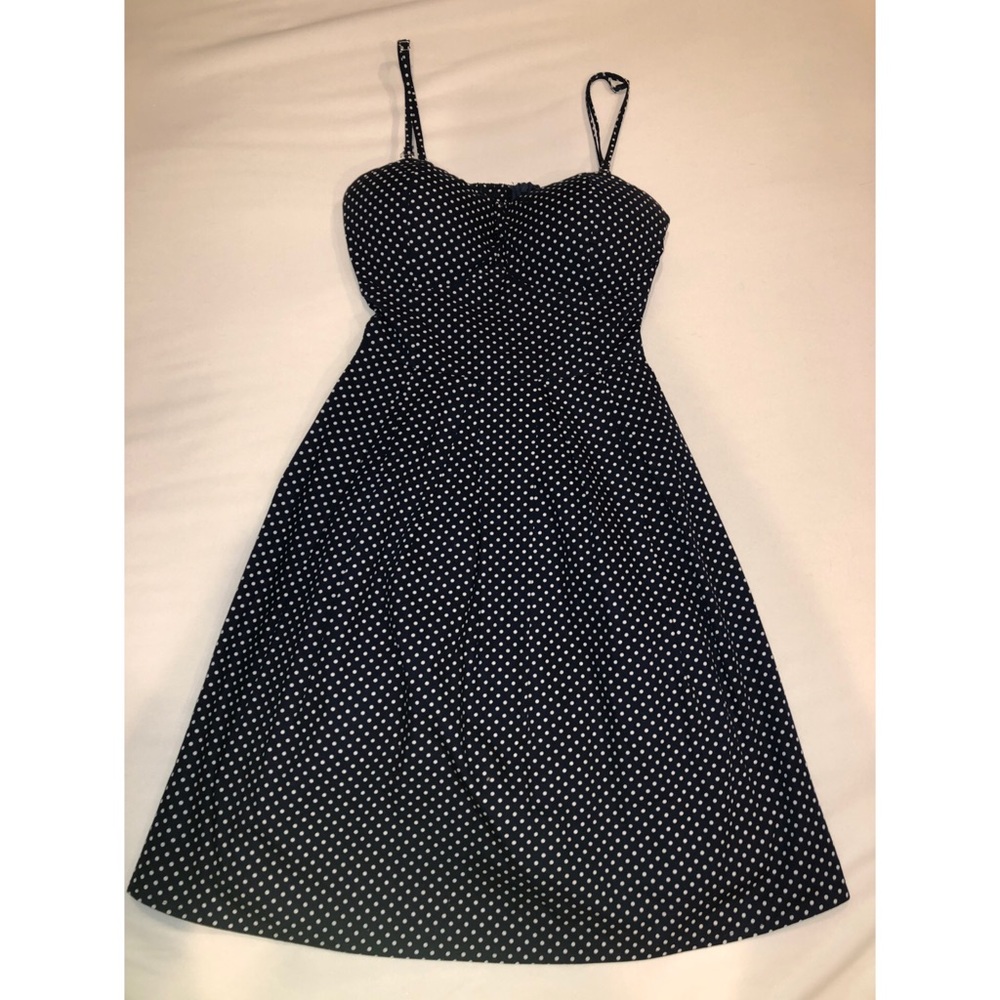 Dotted Navy Blue Dress